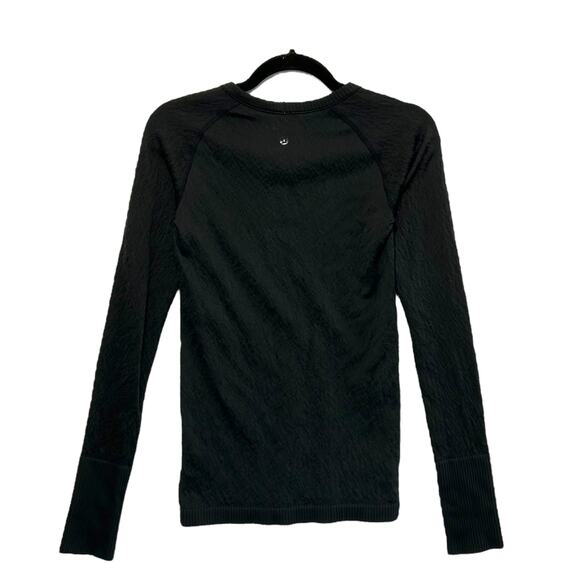 Lululemon Rest Less Pullover Women's Sz 4 Black Long Sleeve Cozy Brushed Workout - Picture 2 of 5